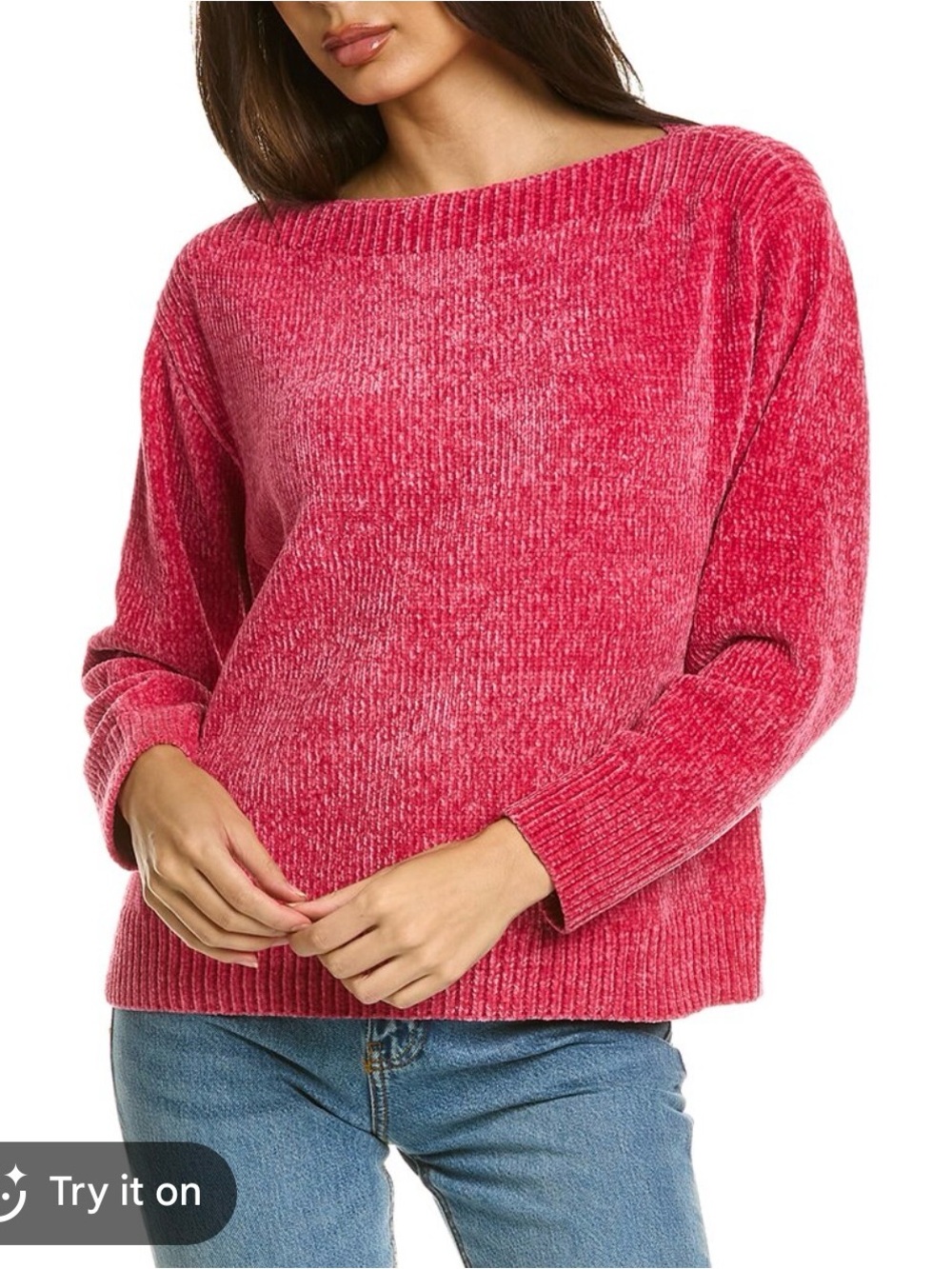TOMMY BAHAMA- Luna Chenille Sweater coral pink size m medium